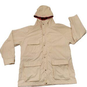 Woolrich VTG Woman Jacket Sze L Hooded Parka Cream Off White Outdoor Utility